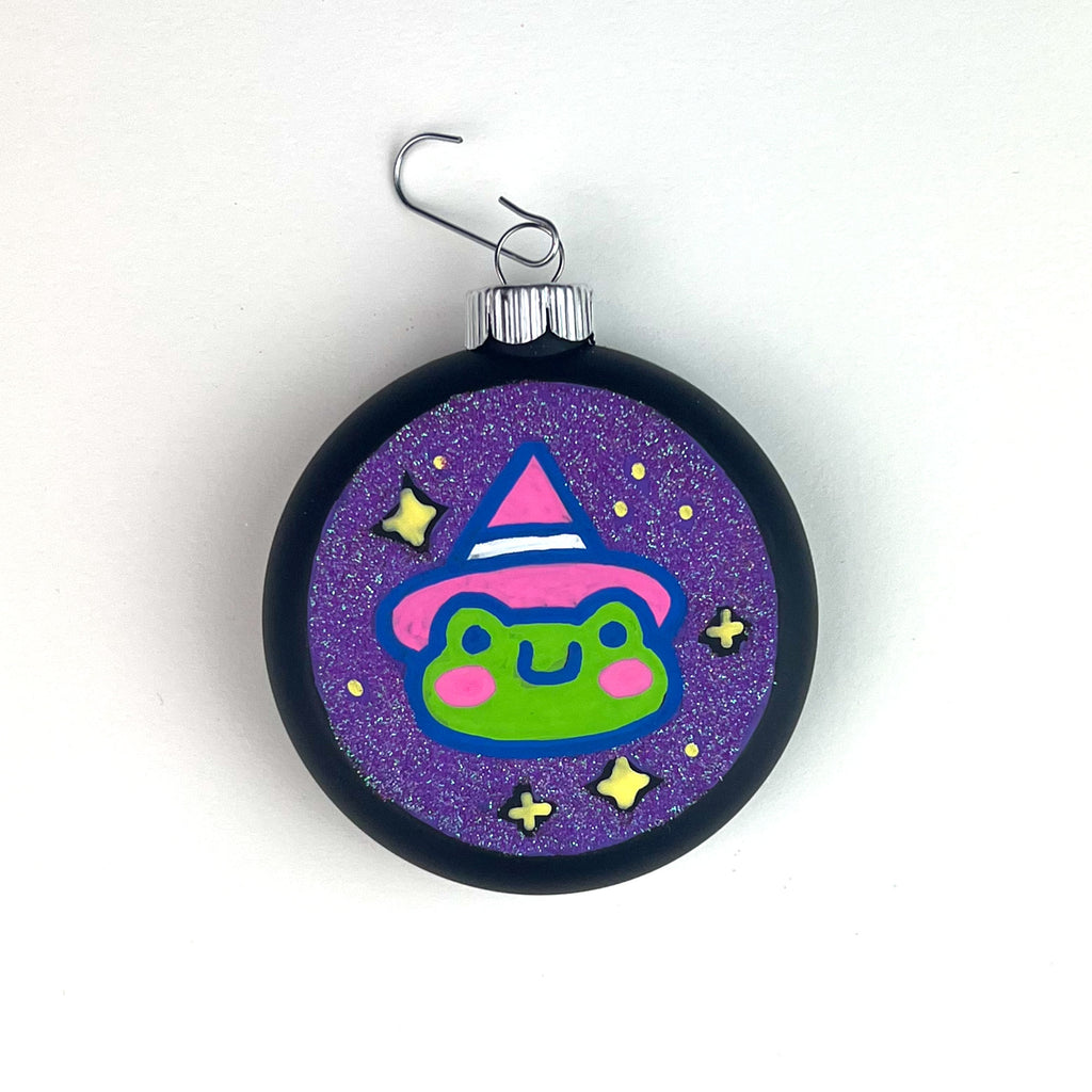 Frog Witch Halloween Hand-painted Ornament