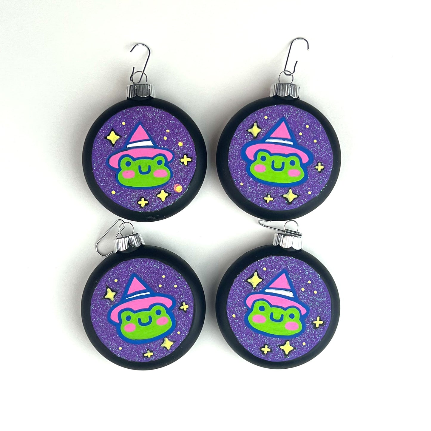 Frog Witch Halloween Hand-painted Ornament