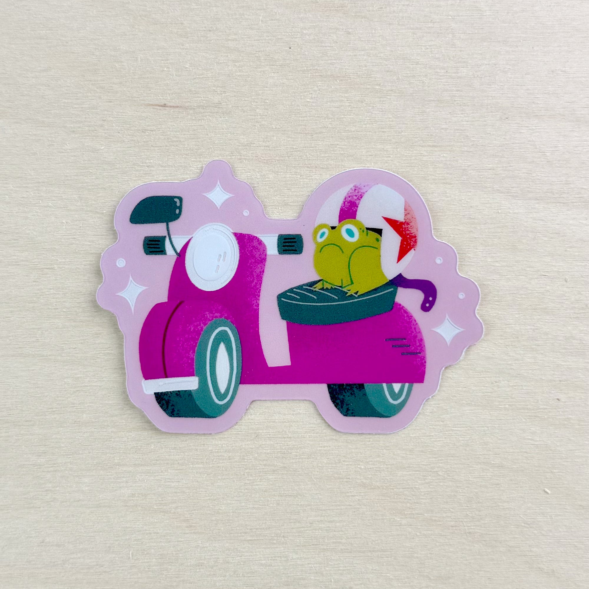 “Jump Start!” sticker overhead view