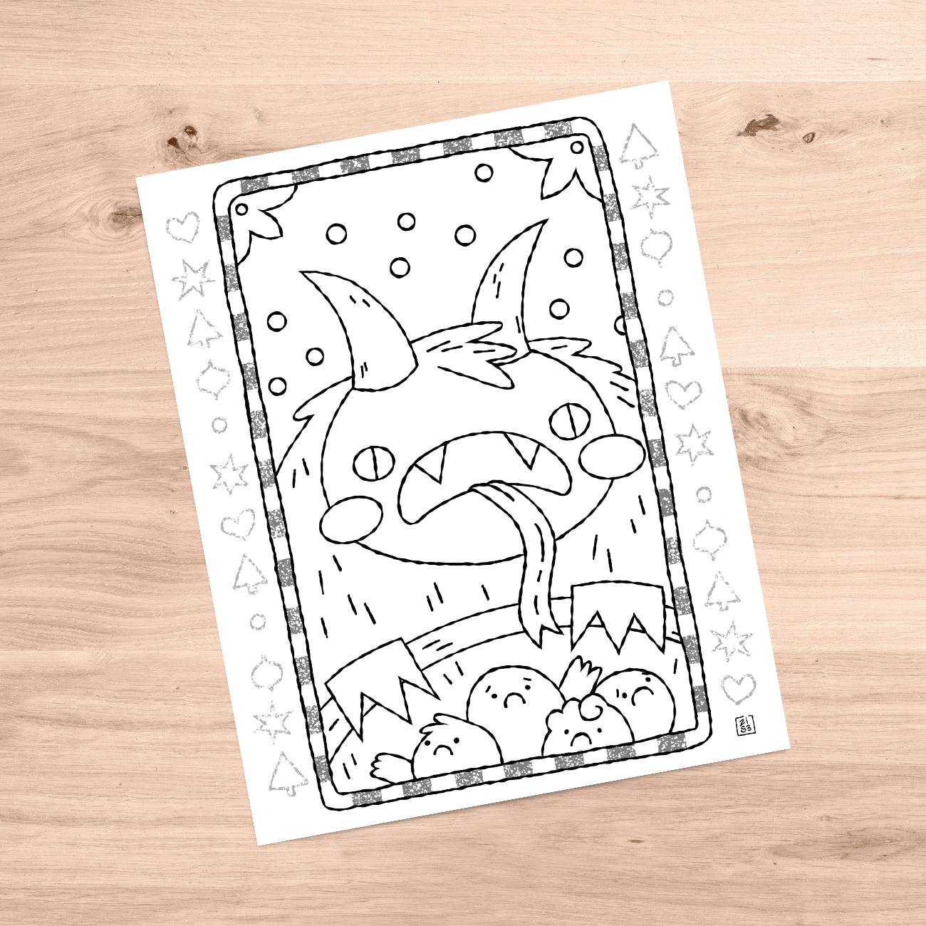 Holiday Fiends Printable Coloring Pages Digital Download