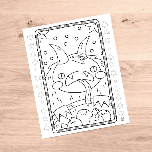 Holiday Fiends Printable Coloring Pages Digital Download
