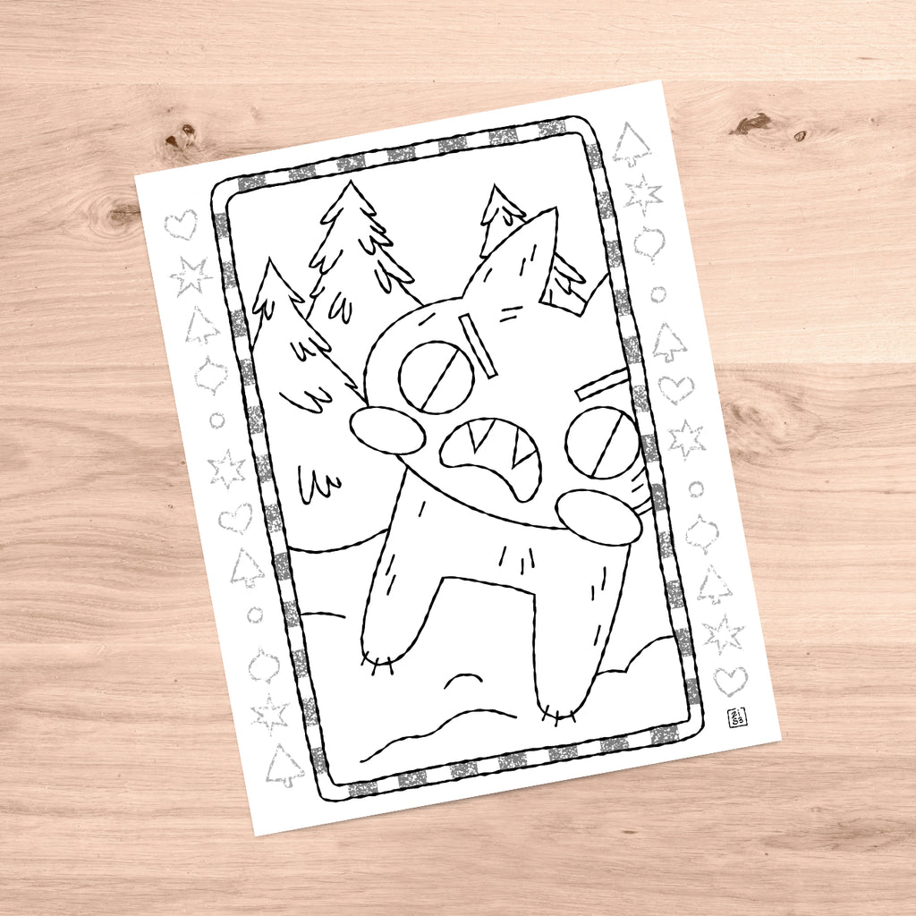 Holiday Fiends Printable Coloring Pages Digital Download