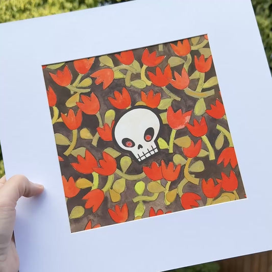 "Fall Skull Eyes" Original Artwork