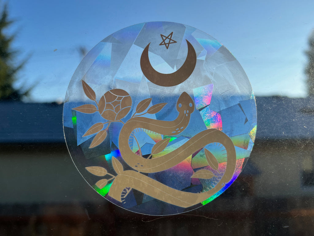 "Color Witch Snake” Suncatcher | Window Decal Sticker