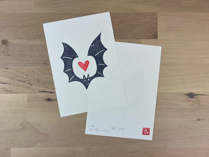 "Bat Love" | Block Print