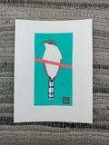 Original artwork inspired by a bird seen at the San Diego Zoo.