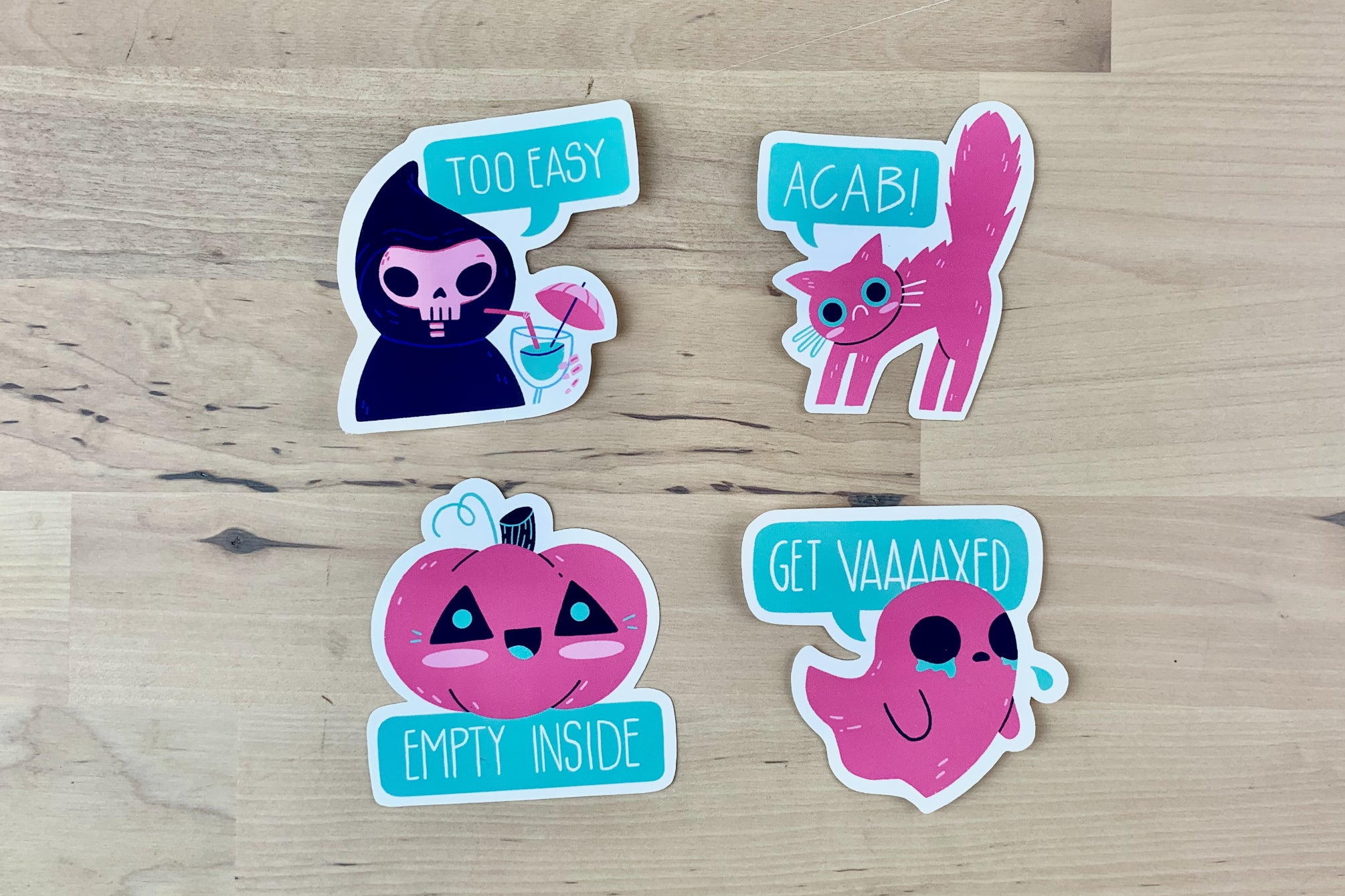 Pandemic Halloween (80s Edition) Weatherproof Matte Stickers