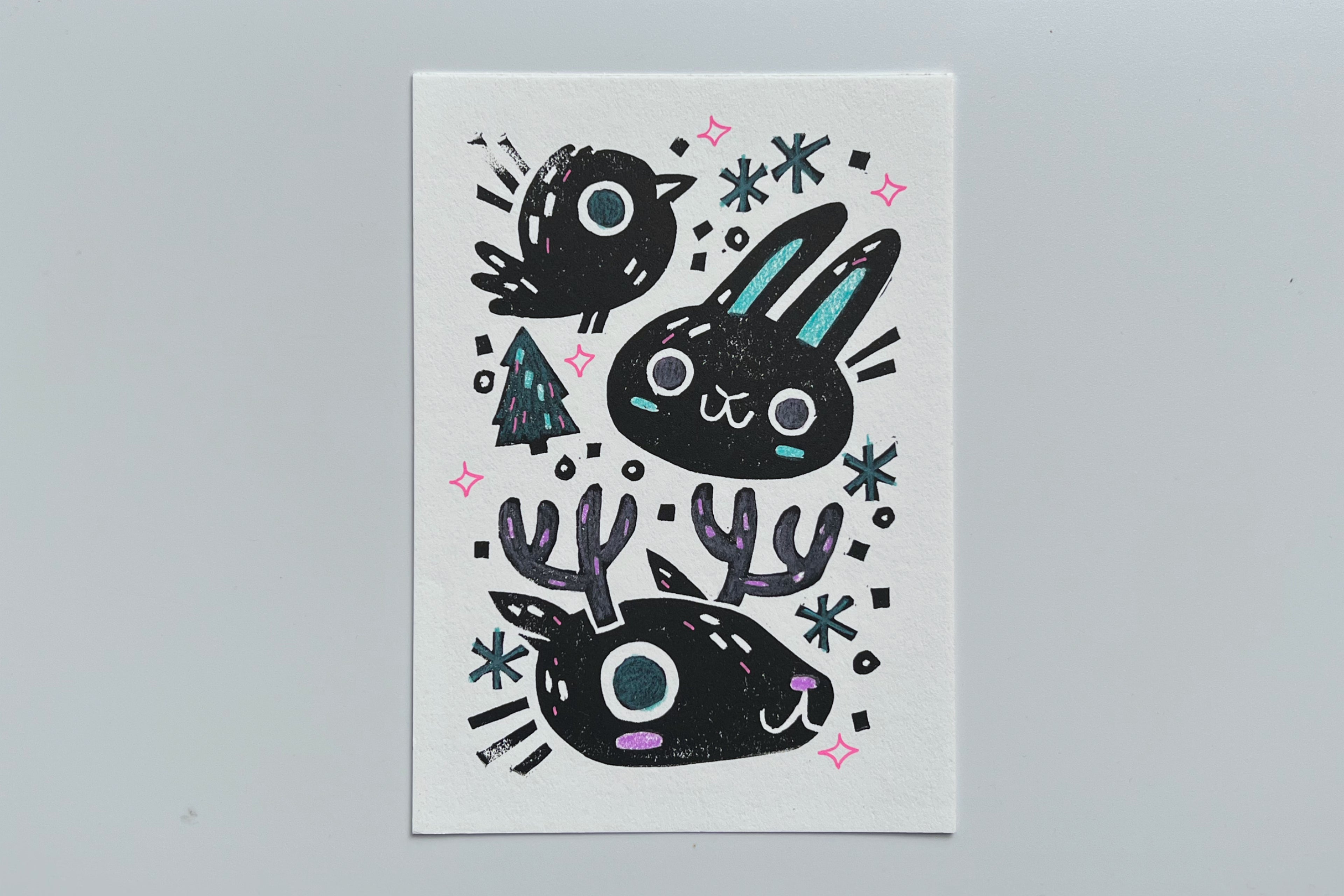 "April Snow" | Block Print