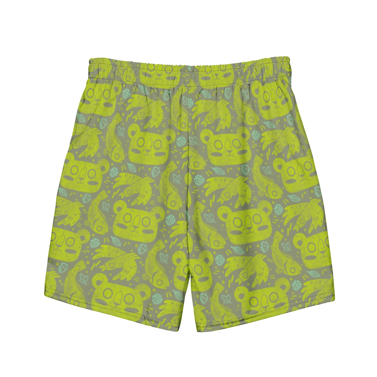 PNW Bear Pattern Swim Trunks