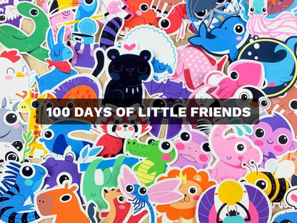 Safari Friends Waterproof Matte Stickers