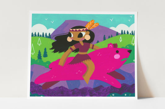"Bear Rider" Original Art Print