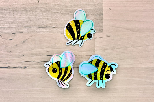 Holographic Bumblebee Stickers