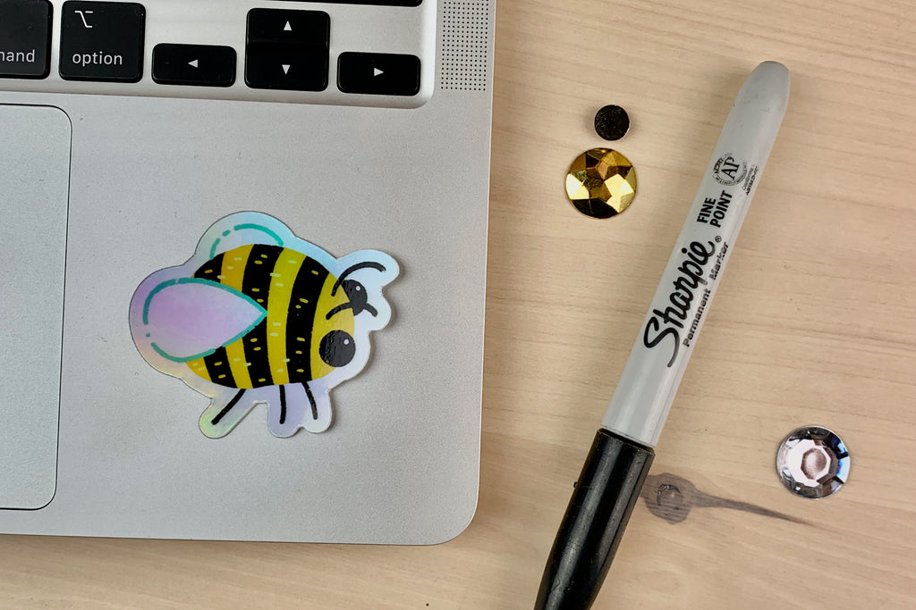 Holographic Bumblebee Stickers
