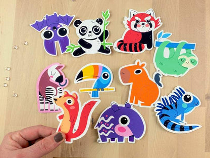 Rainforest Friends Waterproof Matte Stickers