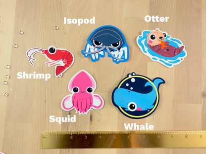 Ocean Friends Waterproof Matte Stickers