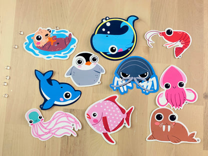 Ocean Friends Waterproof Matte Stickers