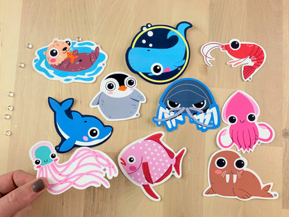 Ocean Friends Waterproof Matte Stickers